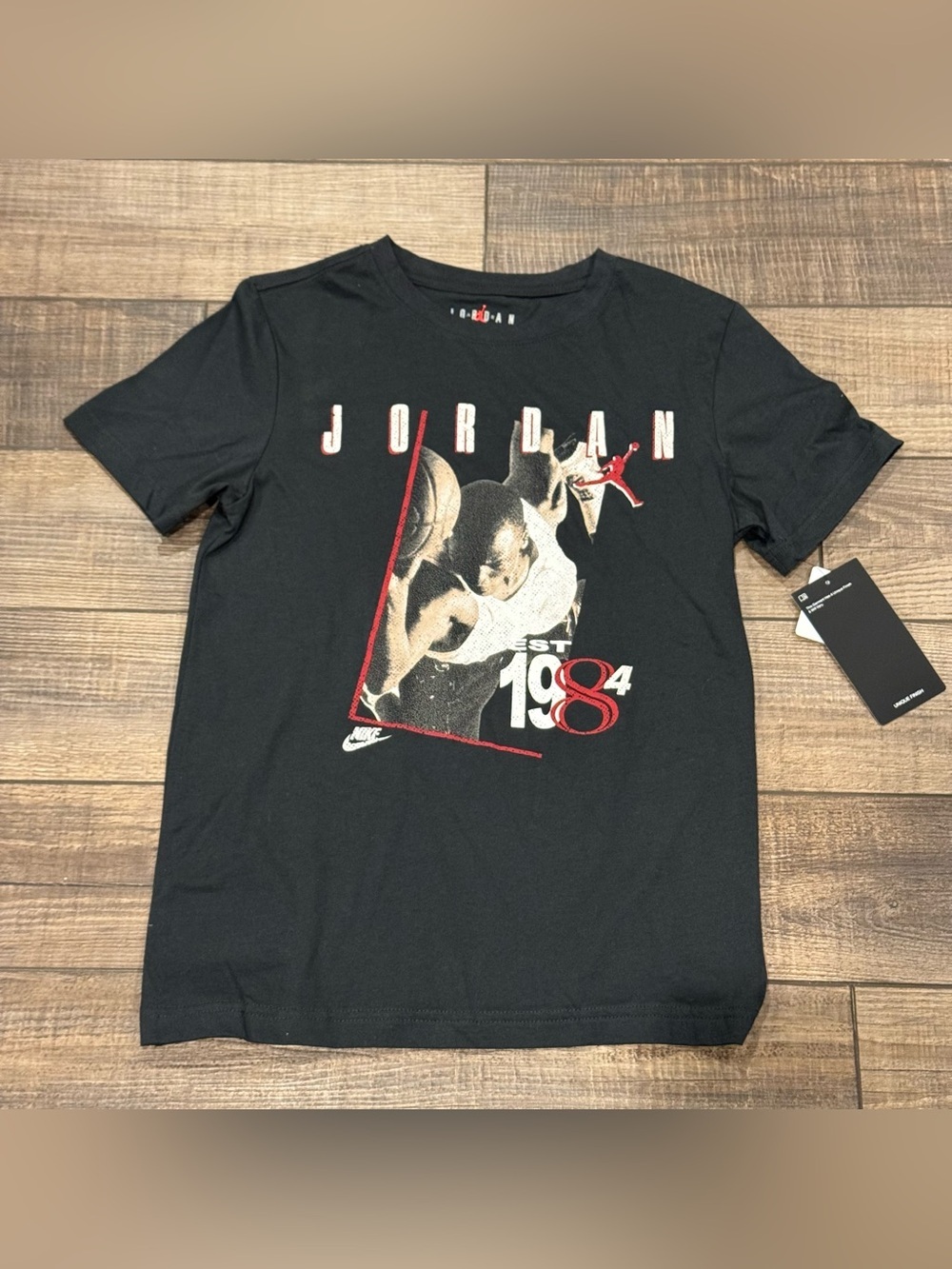 Jordan Nike Michael Jordan Graphic Tshirt Kids New M Black